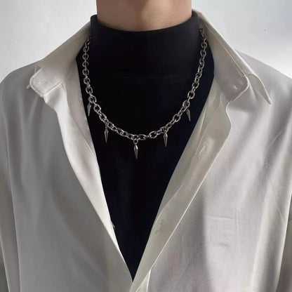 Punk Hip Hop Metal Rivet Pointed Choker