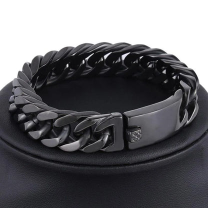 Fashion Black Cuban Chain Bracelet