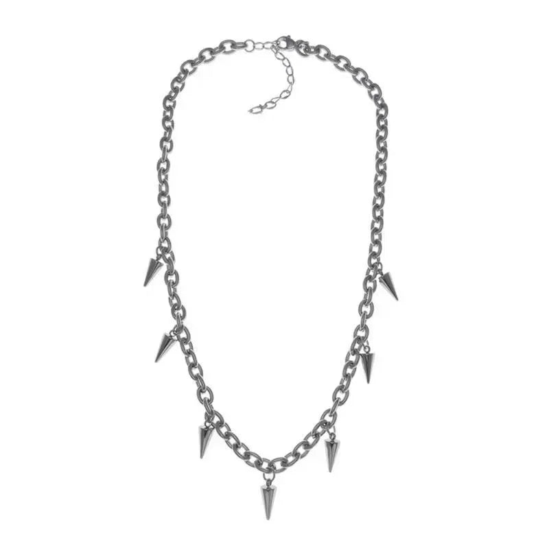 Punk Hip Hop Metal Rivet Pointed Choker